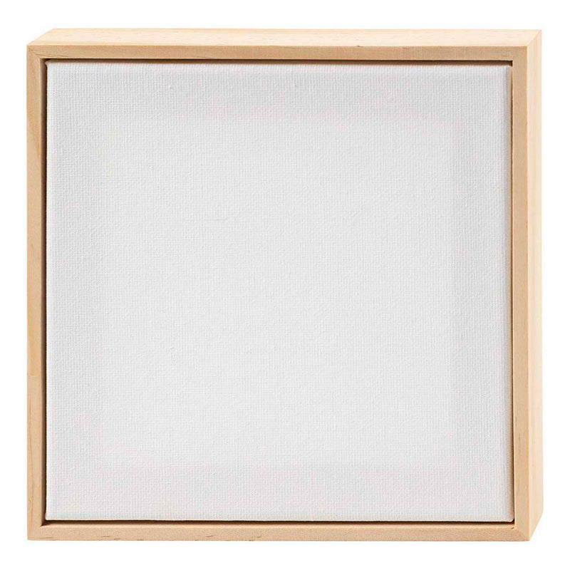 Afbeelding laden in galerijviewer, Creativ company gespannen canvas met lijst 280gr. 15,8x15,8cm - wit
