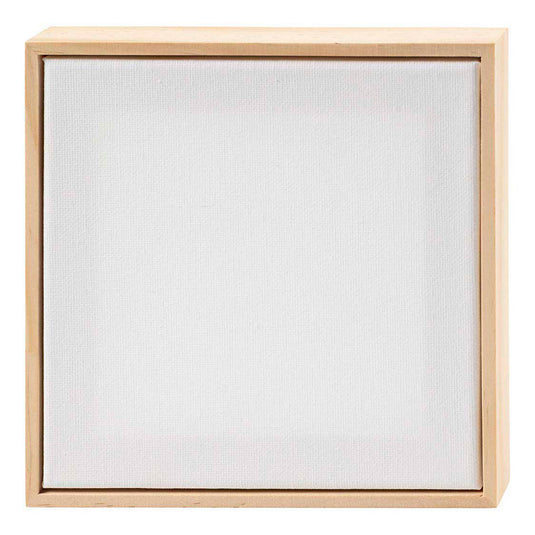 Creativ company gespannen canvas met lijst 280gr. 15,8x15,8cm - wit