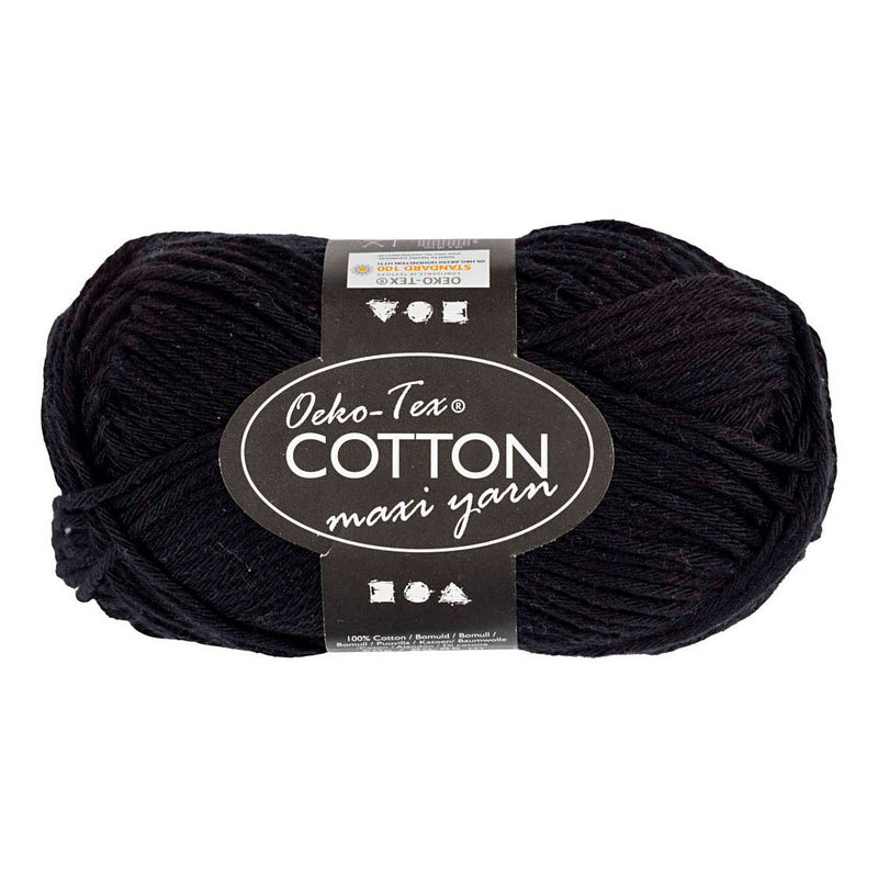 Afbeelding laden in galerijviewer, Creativ company katoengaren afm 8 8 l: 80-85 m zwart - 50gr.
