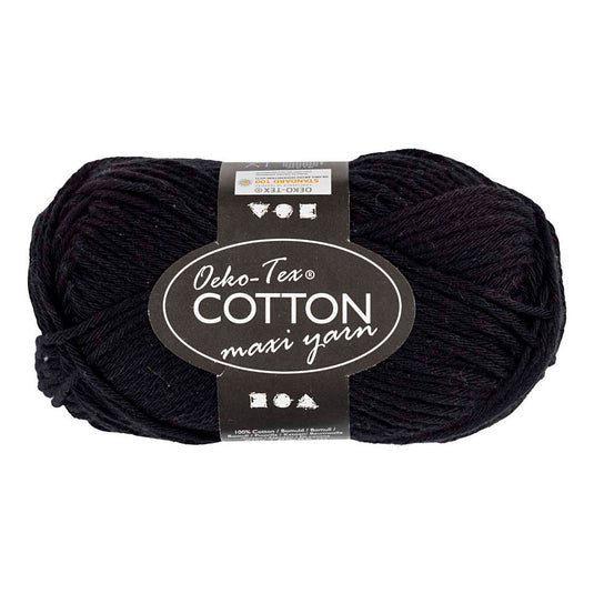 Creativ company katoengaren afm 8 8 l: 80-85 m zwart - 50gr.