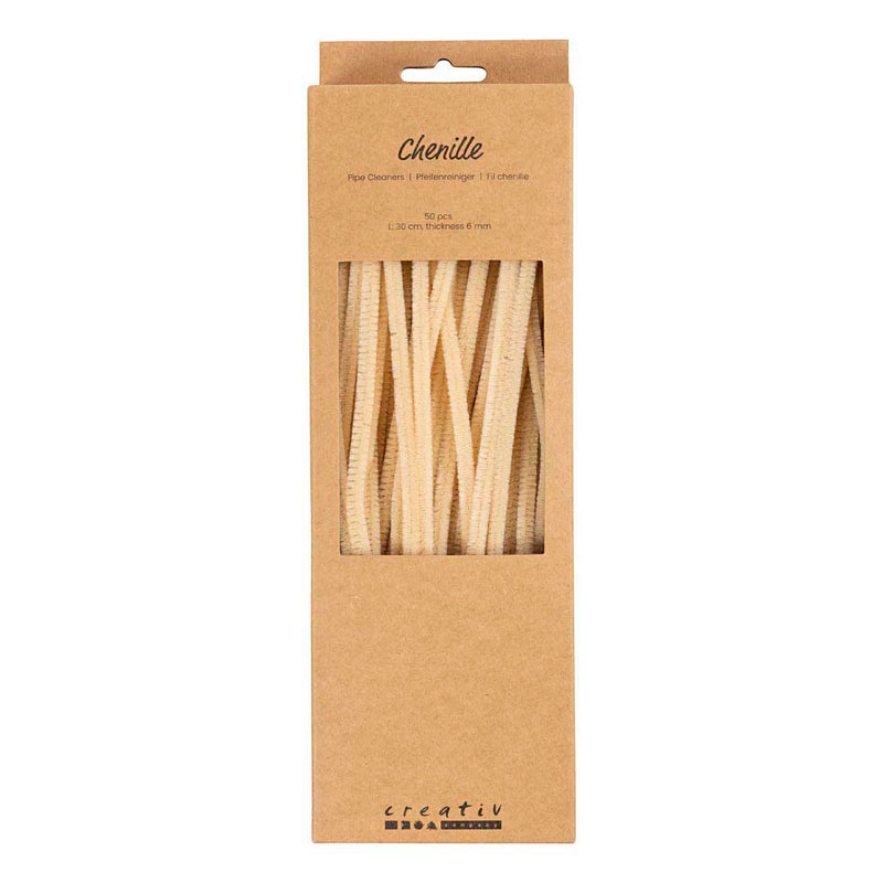 Afbeelding laden in galerijviewer, Creativ company chenille 6mm x 30cm beige - 50st.
