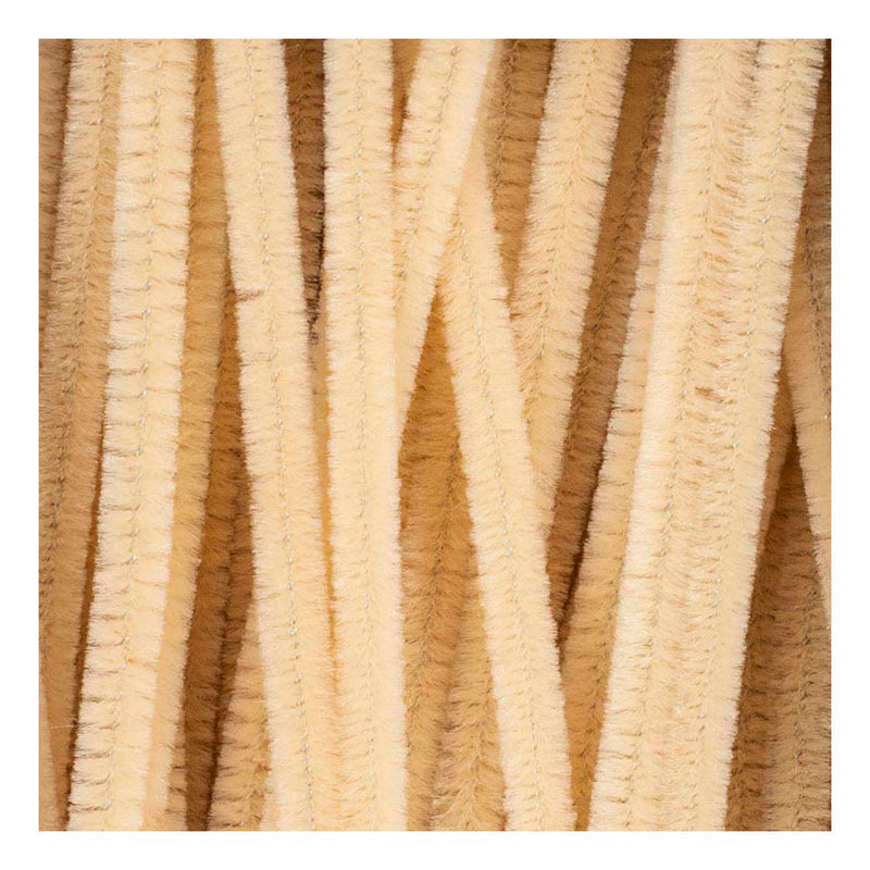 Afbeelding laden in galerijviewer, Creativ company chenille 6mm x 30cm beige - 50st.
