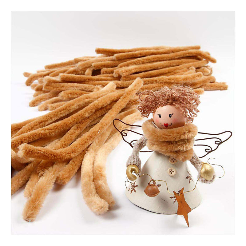 Afbeelding laden in galerijviewer, Creativ company chenille 6mm x 30cm beige - 50st.
