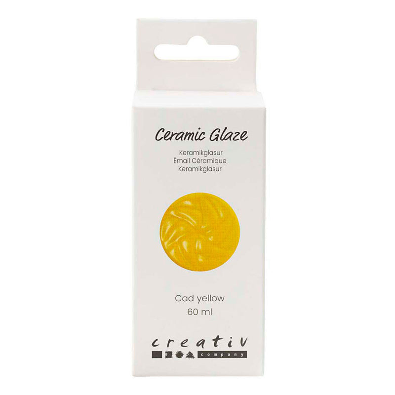 Afbeelding laden in galerijviewer, Creativ company keramiek glazuur 984-1101 c dekkend cad yellow - 60ml
