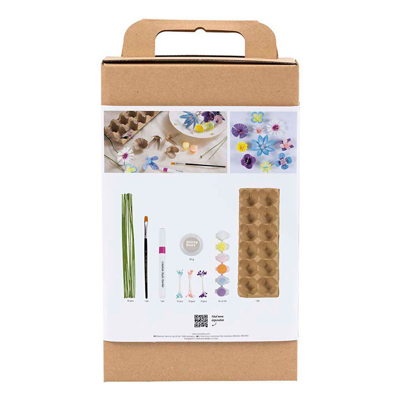 Afbeelding laden in galerijviewer, Creativ company hobbyset bloemen van eierdozen pastelkleuren
