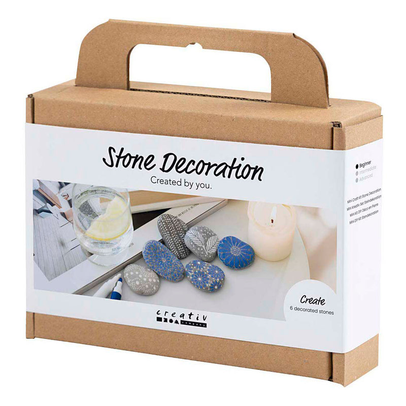 Afbeelding laden in galerijviewer, Creativ company mini hobbyset steendecoratie blauw
