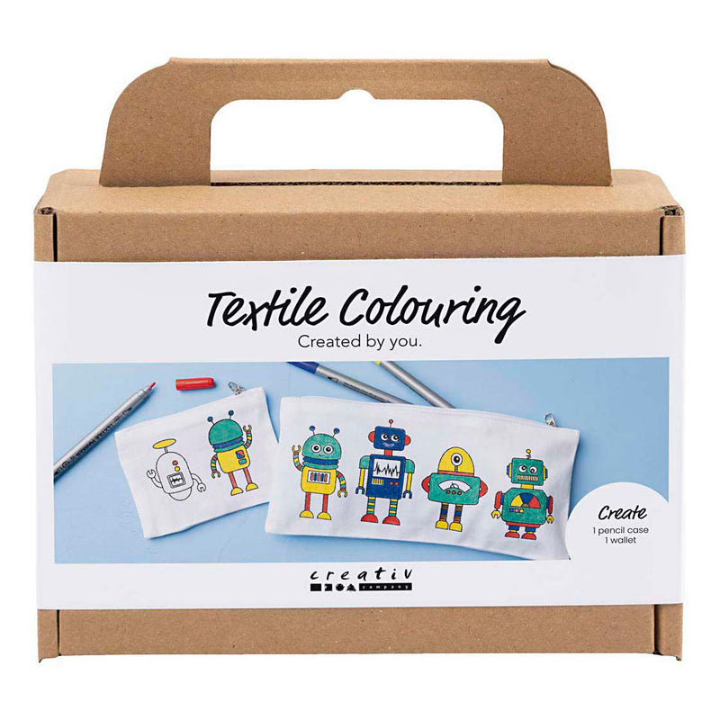 Afbeelding laden in galerijviewer, Creativ company mini hobbyset textiel decoreren robot primair kleuren
