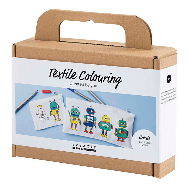 Afbeelding laden in galerijviewer, Creativ company mini hobbyset textiel decoreren robot primair kleuren
