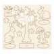 Creativ company diy houten figuren hazen, boom en paddestoelen