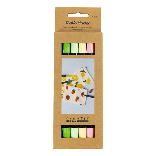Creativ company tekstielstiften 6 stuk
