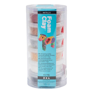 Creativ company foam clay metallic - 6x14gr.