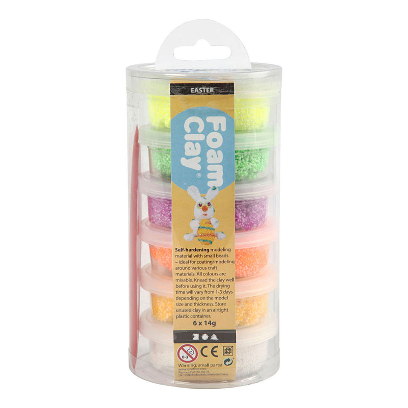 Afbeelding laden in galerijviewer, Foam clay ®, 6x14 gr, kleuren assorti
