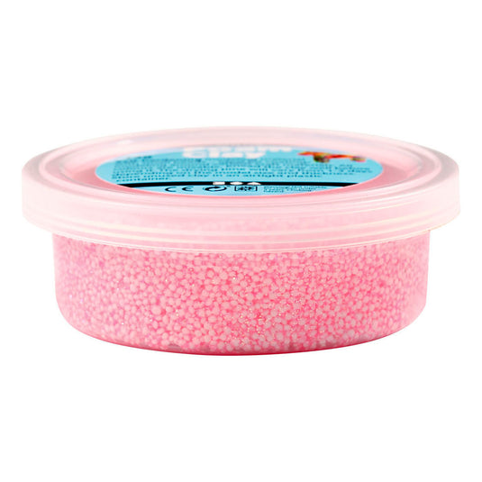 Creativ company foam clay glitter lichtrood - 35gr.