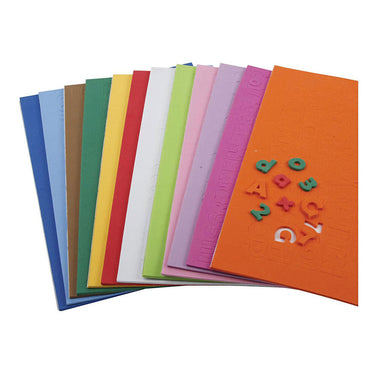 Creativ company eva foam cijfers letters gekleurd - 24 vellen