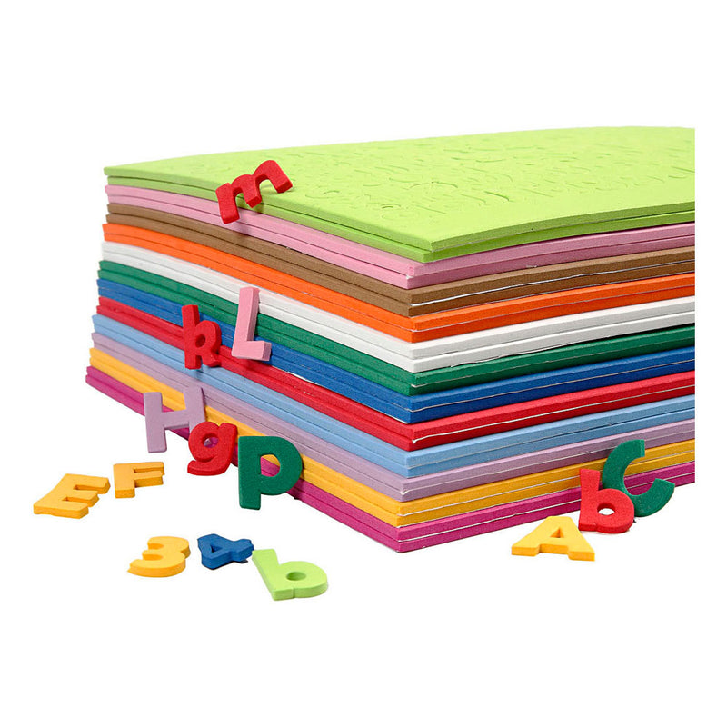 Afbeelding laden in galerijviewer, Creativ company eva foam cijfers letters gekleurd - 24 vellen
