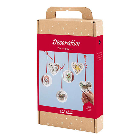 Creativ company hobbyset decoratie - 6 ornamenten