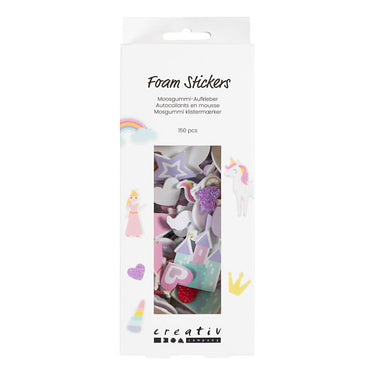 Creativ company foam stickers prinses en eenhoorn - 150st.