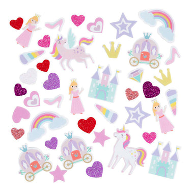 Creativ company foam stickers prinses en eenhoorn - 150st.