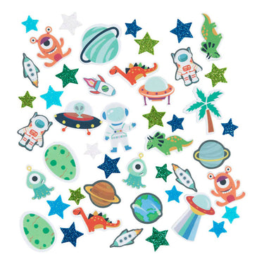 Creativ company foam stickers ufo en dinosaurus - 150st.