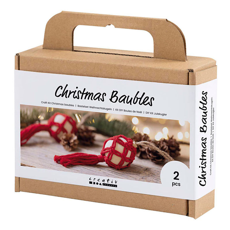 Afbeelding laden in galerijviewer, Creativ company https: www.cchobby.nl hobbyset-kerstballen-macrame-kerstrood-1-doos

