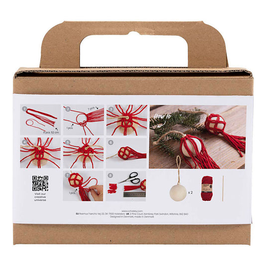 Creativ company https: www.cchobby.nl hobbyset-kerstballen-macrame-kerstrood-1-doos