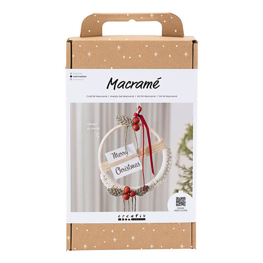 Creativ company hobbyset macrame kerstkrans