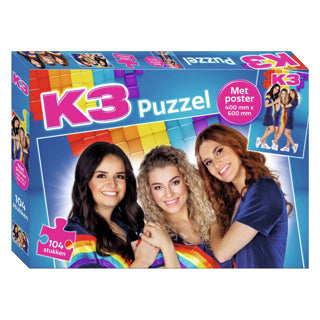 K3 puzzel - 30,5 x 21,5 cm - 104 stukjes