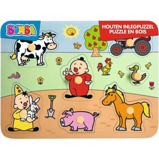 Afbeelding laden in galerijviewer, Studio 100 bumba houten noppenpuzzel boerderij, 7st.
