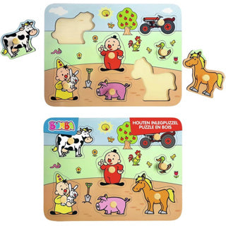 Afbeelding laden in galerijviewer, Studio 100 bumba houten noppenpuzzel boerderij, 7st.
