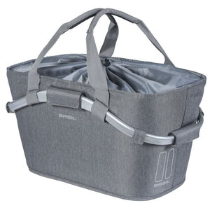 Basil fietsmand 2day carry all met mik bevestiging 22 liter 20 x 38 x 17 cm - grijs