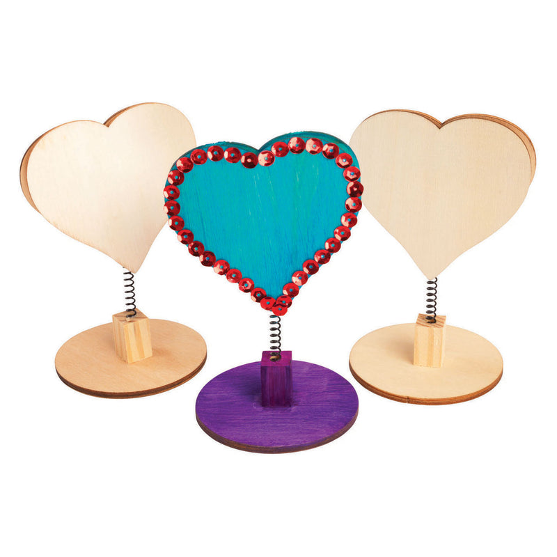 Afbeelding laden in galerijviewer, Colorations Versier je Houten Memoclip Hart, 12st.
