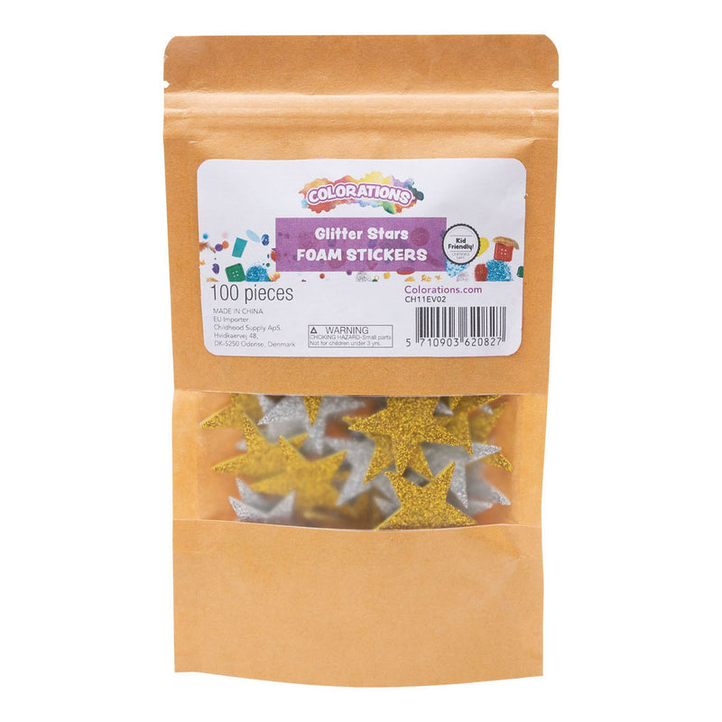 Afbeelding laden in galerijviewer, Colorations - Foamstickers Glitter Sterren, 100st.
