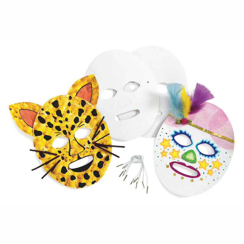 Afbeelding laden in galerijviewer, Colorations - maak en versier je eigen kartonnen maskers, set van 24
