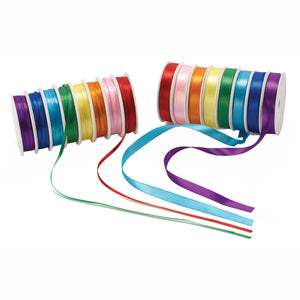 Colorations - satijnen lint 16 spoelen gekleurd, 120mtr.