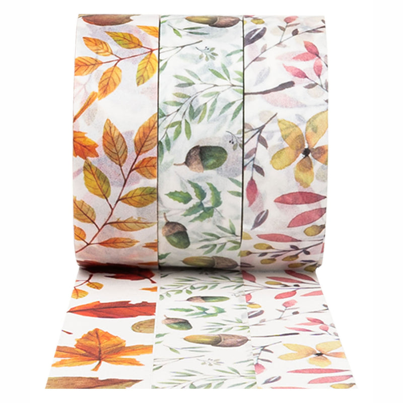 Afbeelding laden in galerijviewer, Colorations - washi tape herfstblaadjes 3 rollen, 5mtr.
