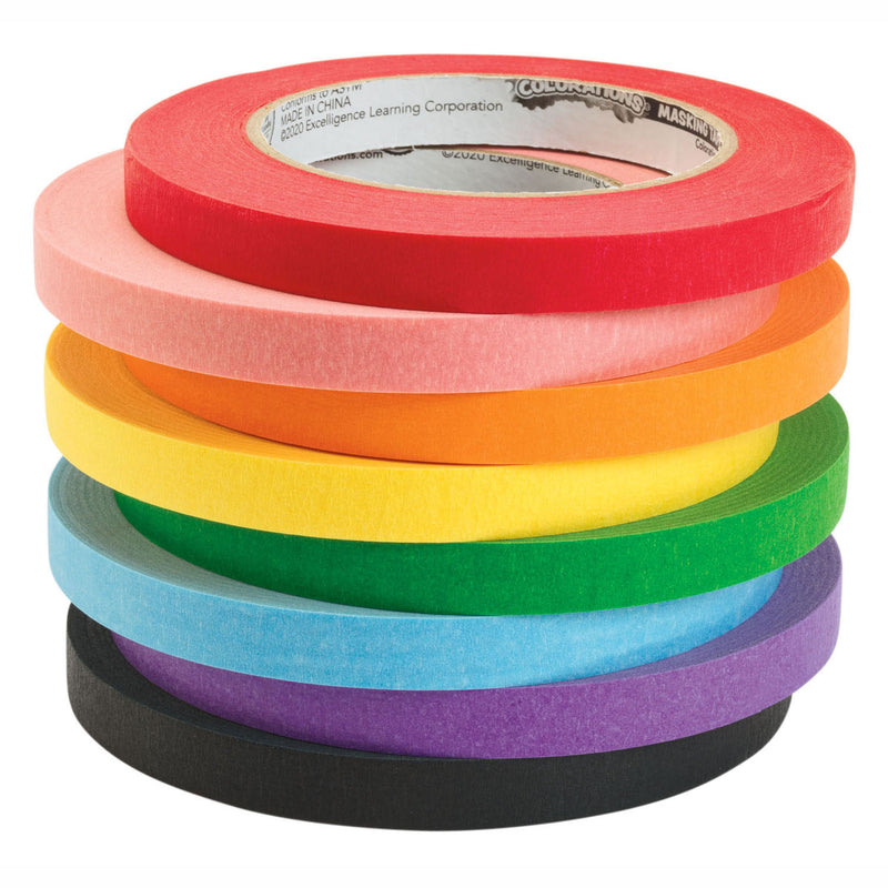 Afbeelding laden in galerijviewer, Colorations - afplaktape 8 kleuren - 55 meter per kleur
