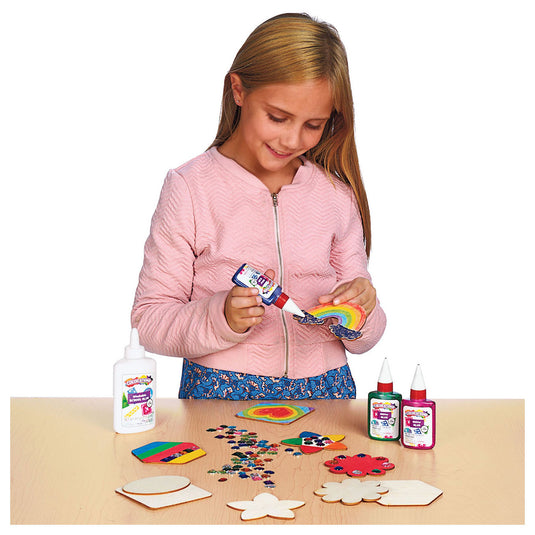 Colorations - Versier je eigen Houten Magneetvormen, 12st.
