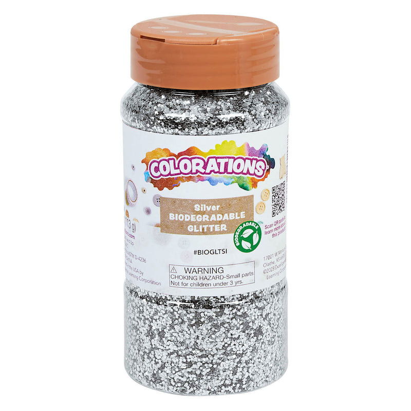 Afbeelding laden in galerijviewer, Colorations - biologische afbreekbare glitter - zilver, 113 gram
