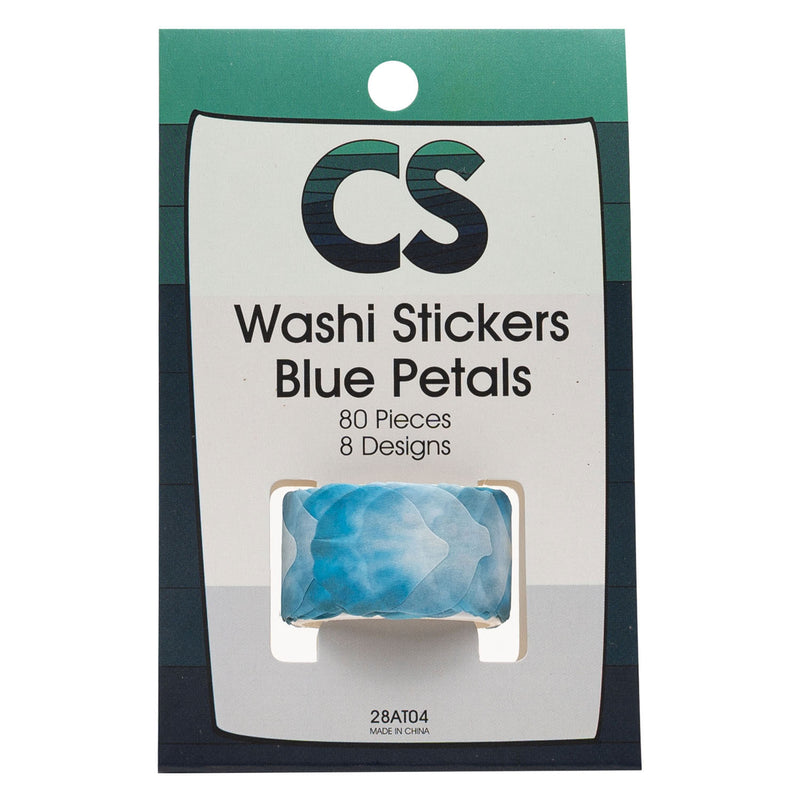Afbeelding laden in galerijviewer, Colorations - washi stickers - blauwe bloemblaadjes, 80st.
