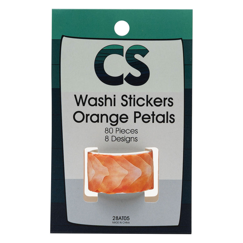 Afbeelding laden in galerijviewer, Colorations - washi stickers - oranje bloemblaadjes, 80st.
