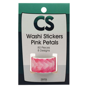 Colorations - washi stickers - roze bloemblaadjes, 80st.