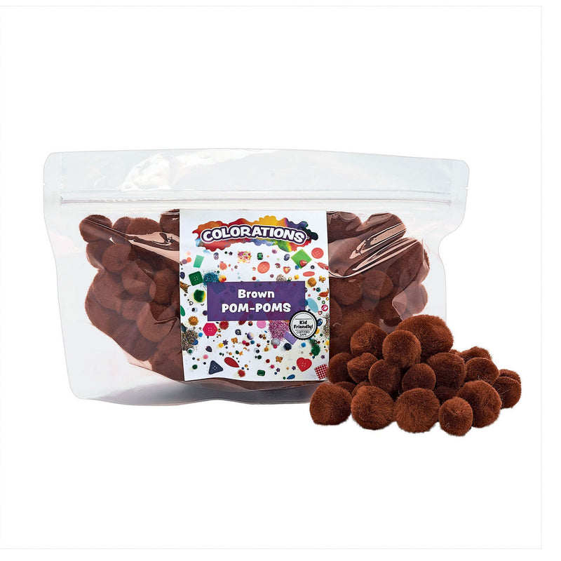 Afbeelding laden in galerijviewer, Colorations - pom poms bruin, 100st.
