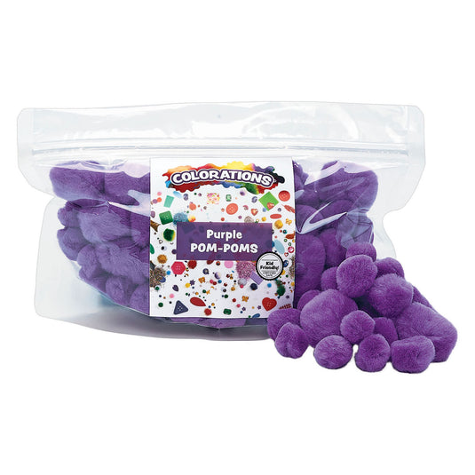 Colorations - pom poms paars, 100st.