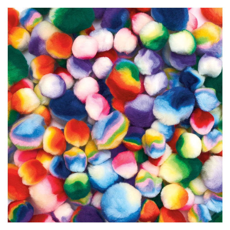 Afbeelding laden in galerijviewer, Colorations - regenboog gestreepte pom poms, 180st.
