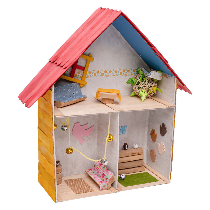Afbeelding laden in galerijviewer, Colorations - papier-mache poppenhuis
