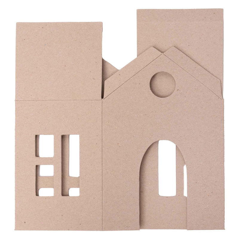 Afbeelding laden in galerijviewer, Colorations kartonnen huisjes knutselpakket 6 stuks creatief speelgoed.
