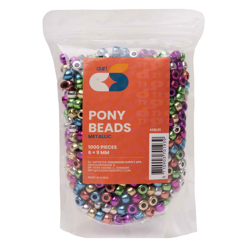Afbeelding laden in galerijviewer, Colorations - pony kralen metallic 6x9 mm, 1000st.
