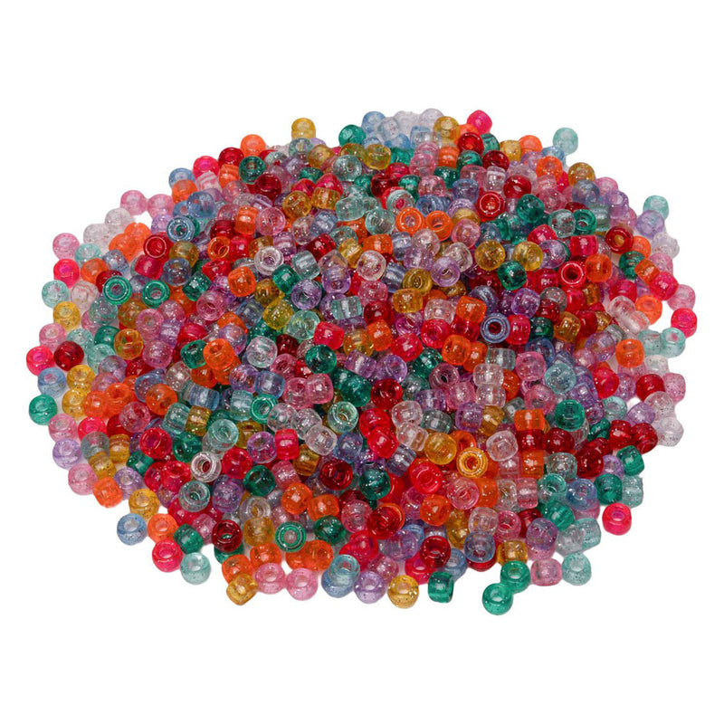 Afbeelding laden in galerijviewer, Colorations - pony kralen glitter 6x9 mm, 1000st.
