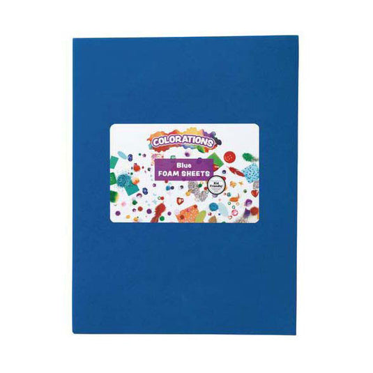 Colorations - foam vellen blauw, 10st.