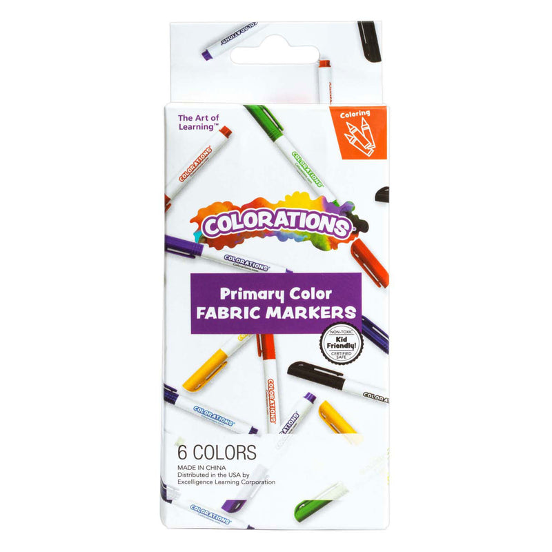 Afbeelding laden in galerijviewer, Colorations - textielstiften primaire kleuren - 6 kleuren
